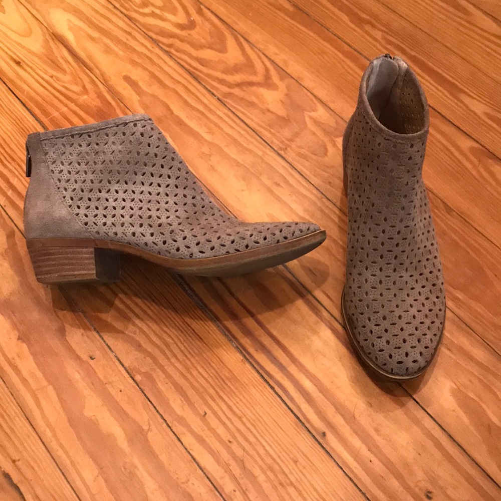 Lucky brand perforated flat booties
